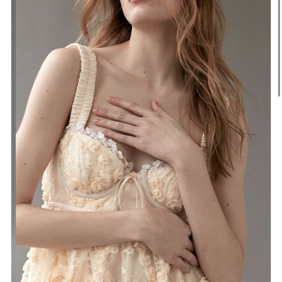 Yellow lace mini dress For Love & Lemons NWT - Picture 5 of 11